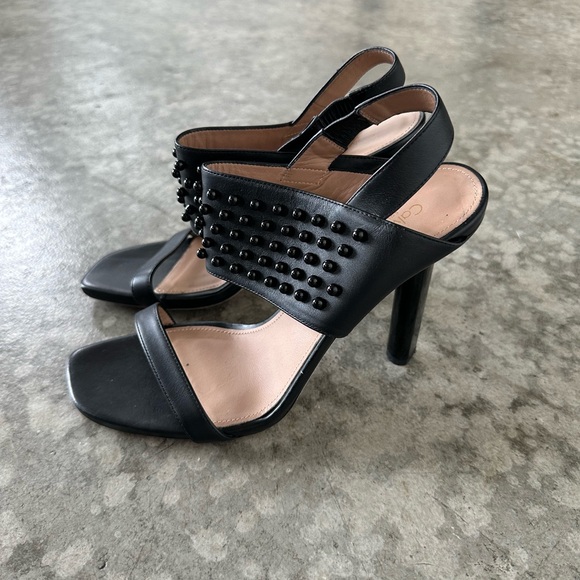 Calvin Klein Collection Black Studded Heels - Picture 1 of 5